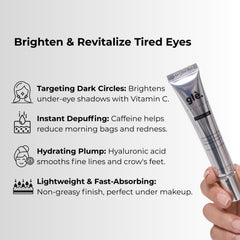 Gle Skincare serum de ojos, aplicador, facilita la aplicación diaria sin fragancia.