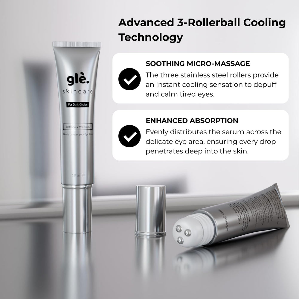 Gle Skincare serum de ojos, ingredientes naturales, fórmula hipoalergénica y suave.
