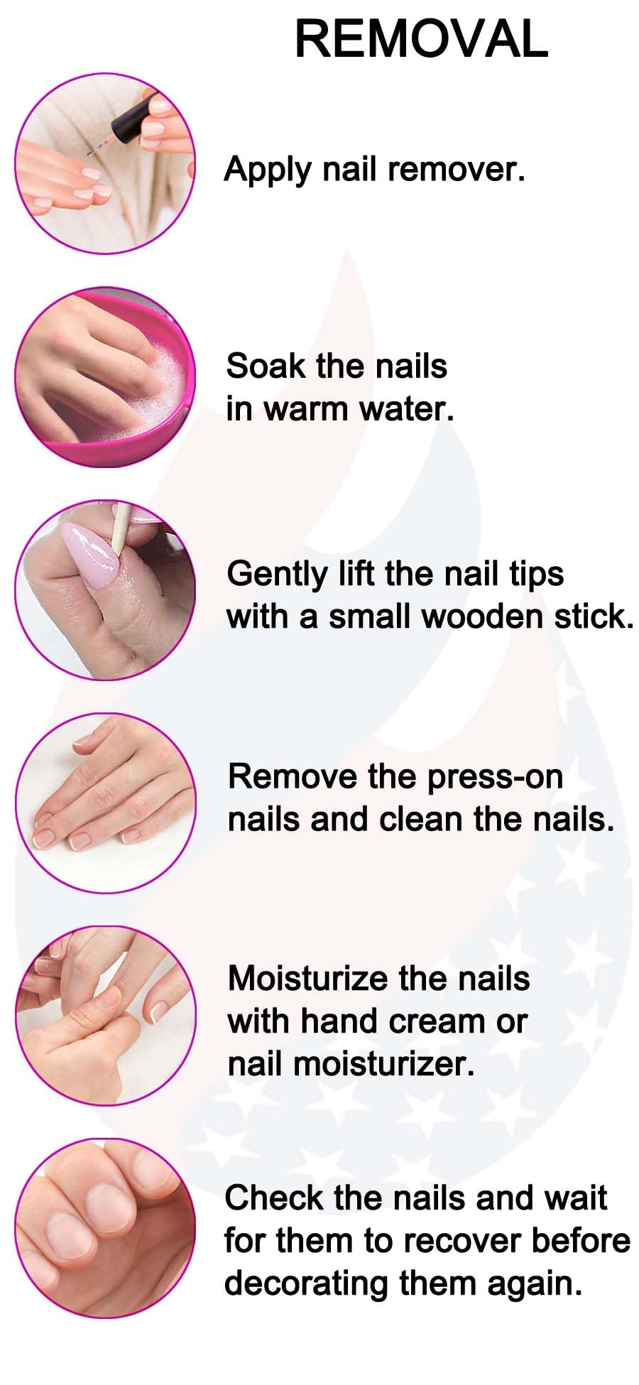 Gleamrain uñas postizas con adhesivo seguro para ajuste duradero