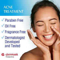 Piel más limpia y poros visibles al usar Glenmark Adapalene Gel.