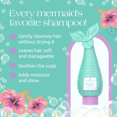 Glimmer Wish Mermaid Kids Shampoo, aplicación suave en la palma para dosificar sin desperdicio.
