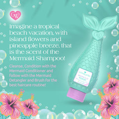 Glimmer Wish Mermaid Kids Shampoo, botella con gravedad para una dosificación precisa.