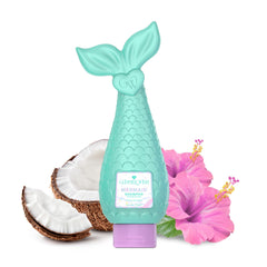 Glimmer Wish Mermaid Kids Shampoo, envase de 12 oz, fácil de sostener para el baño.