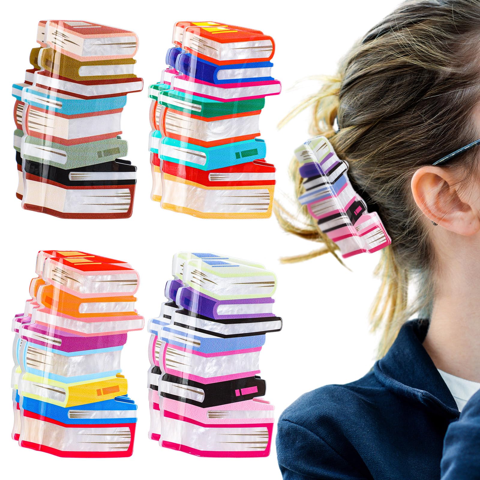 Clip de pelo libro Glitinsel, cuatro colores para expresar tu estilo diario.