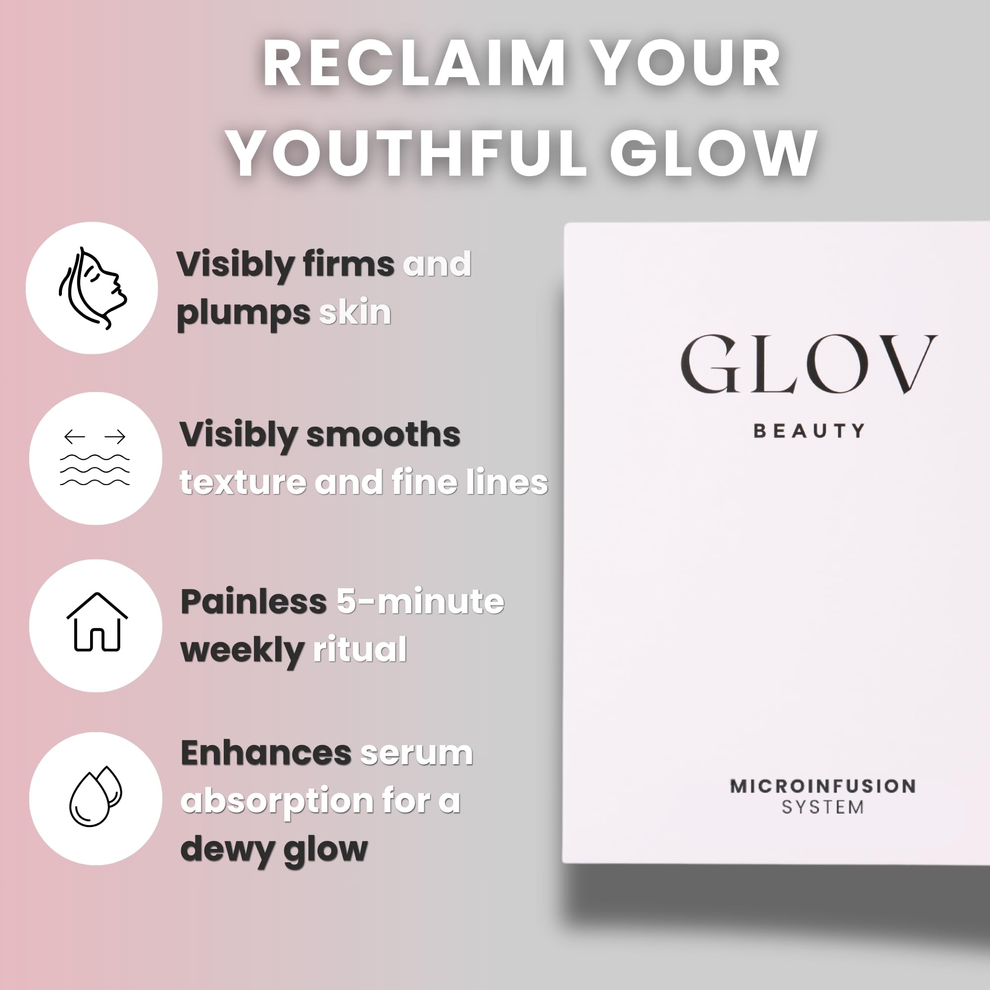 Glov Beauty ampollas suero 5ml para hidratación rápida de la piel.