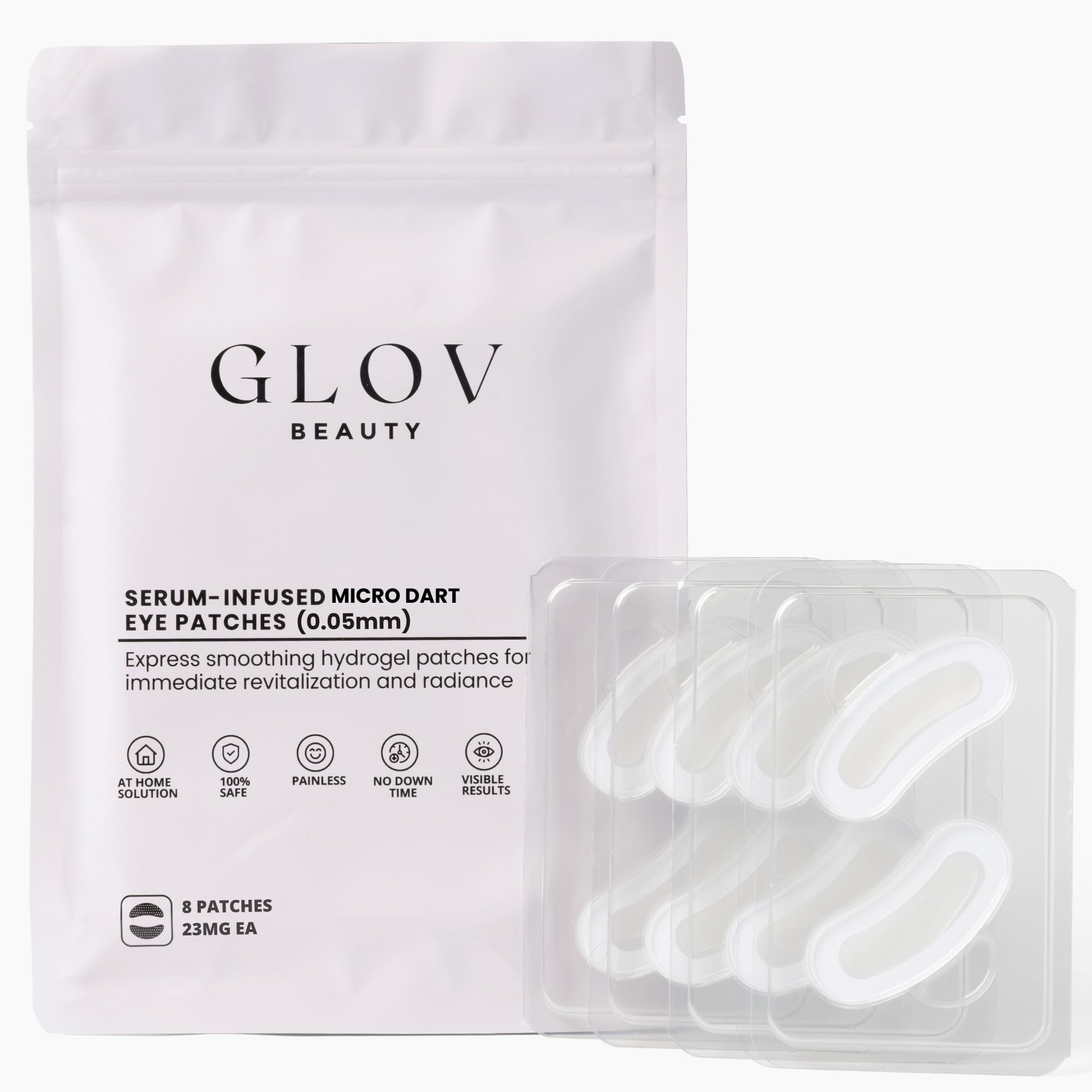 Glov Beauty parches con dardos 0,05 mm sobre el contorno de ojos para reducción de hinchazón.