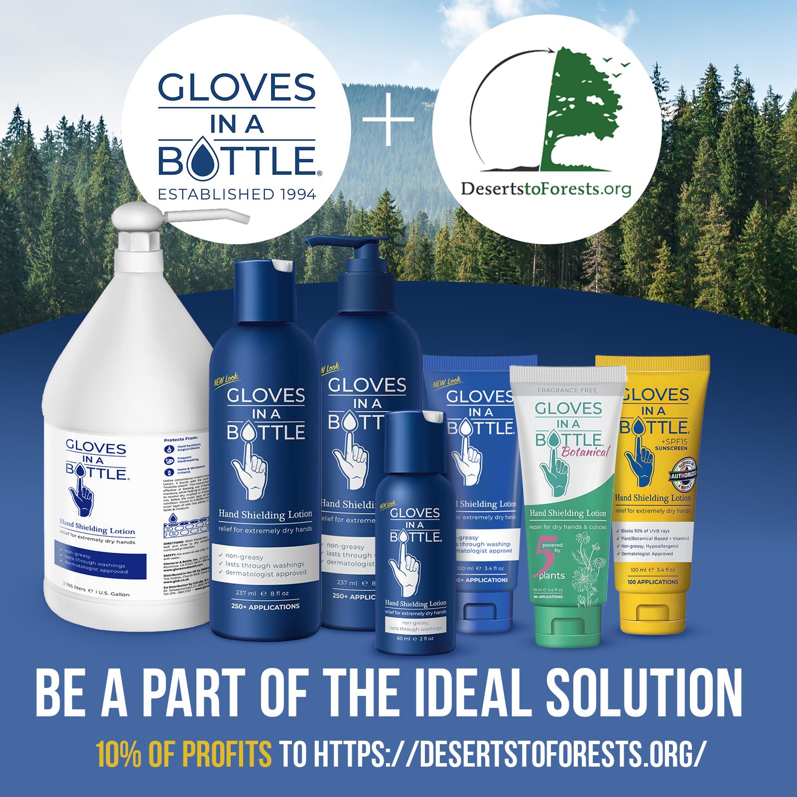 Gloves In A Bottle envase de 8 oz para cuidado continuo