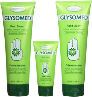Glysomed crema de manos, tubo grande frente; hidratación para manos ásperas
