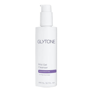 Glytone Limpiador en gel suave frente al envase, limpieza suave para piel normal a mixta.
