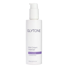 Glytone Mild Cream Cleanser: botella vertida para limpieza diaria y suave
