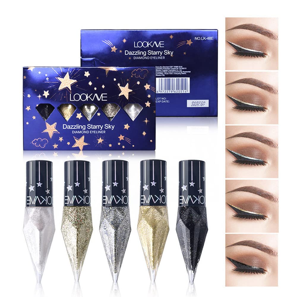 Go Ho delineador líquido blanco brillante para un look luminoso