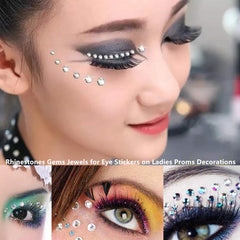 Gemas de cristal Go Ho para cuerpo y rostro, acabado perlado