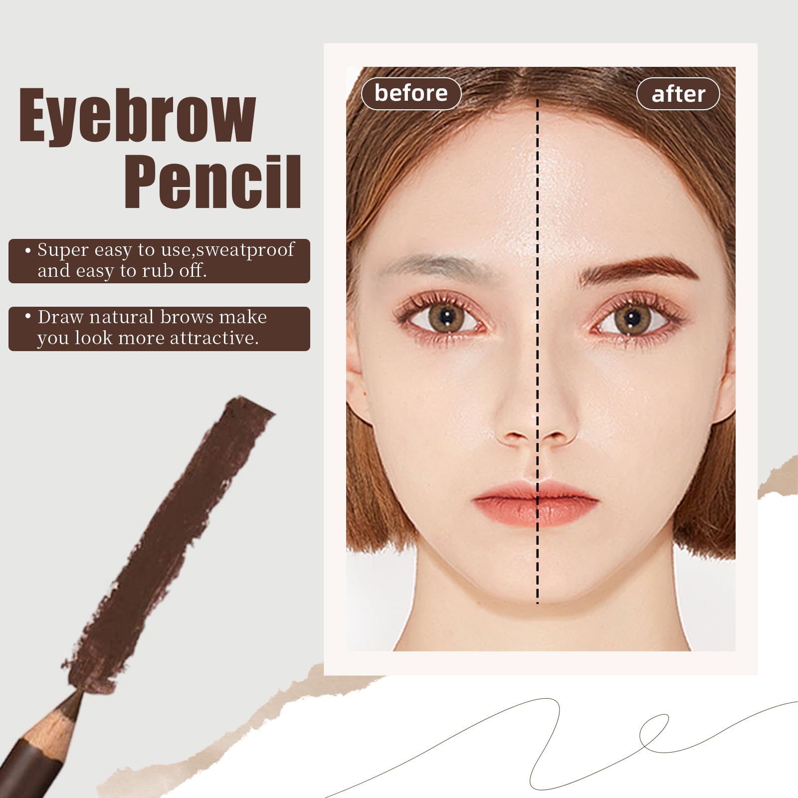 Go Ho kit cejas 12 piezas, ideal para definir y rellenar.