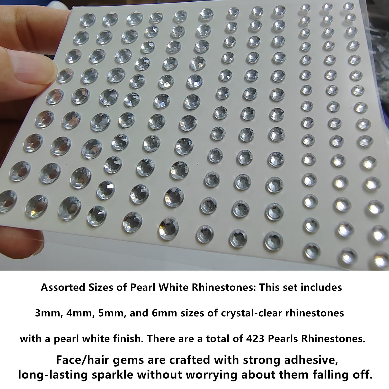 Piedras cristal Go Ho para mejillas y labios, maquillaje festivo