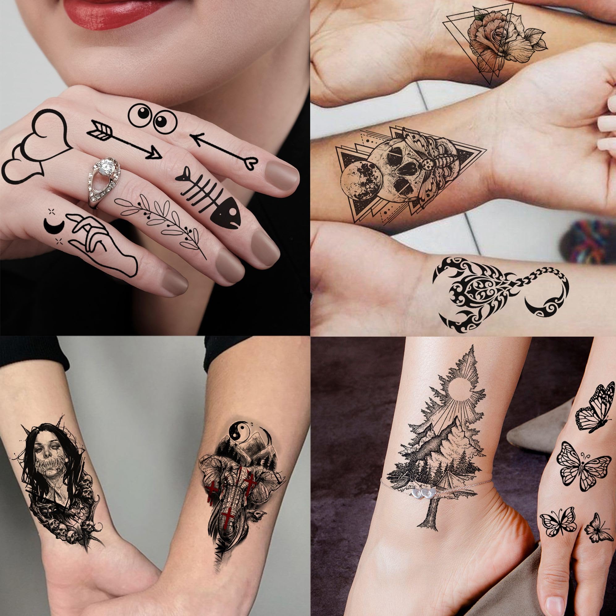 GOCOLORING Animales marinos: tatuaje temporal resistente para playa y gym.