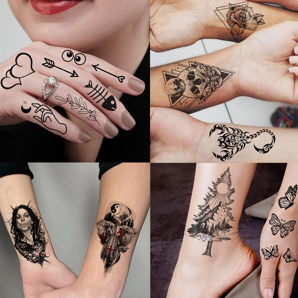 GOCOLORING Animales marinos: tatuaje temporal resistente para playa y gym.