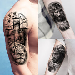 GOCOLORING Arte gótico 3D: tatuaje temporal llamativo para cosplay.