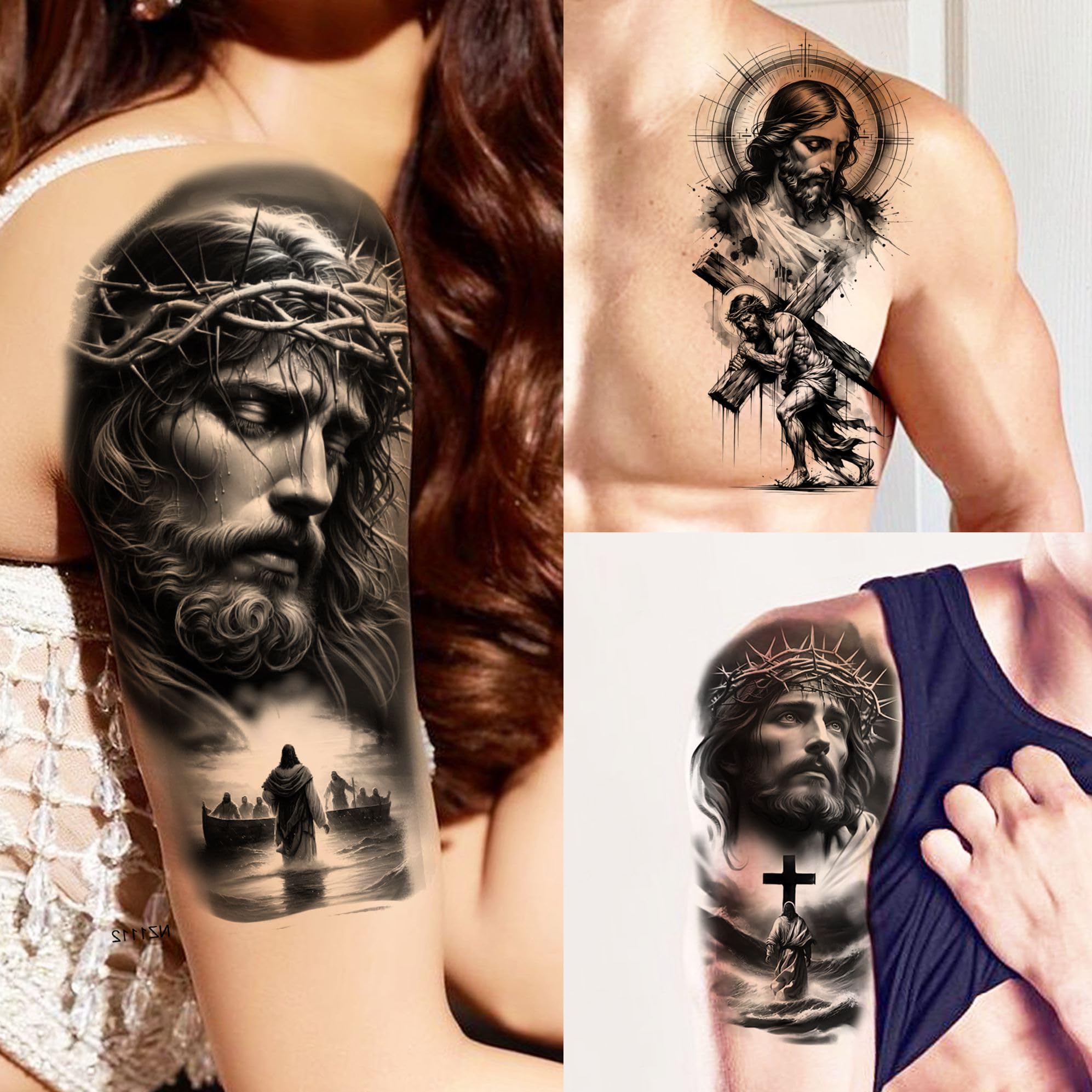 GOCOLORING Rosa y flor: tatuaje temporal femenino para looks suaves.