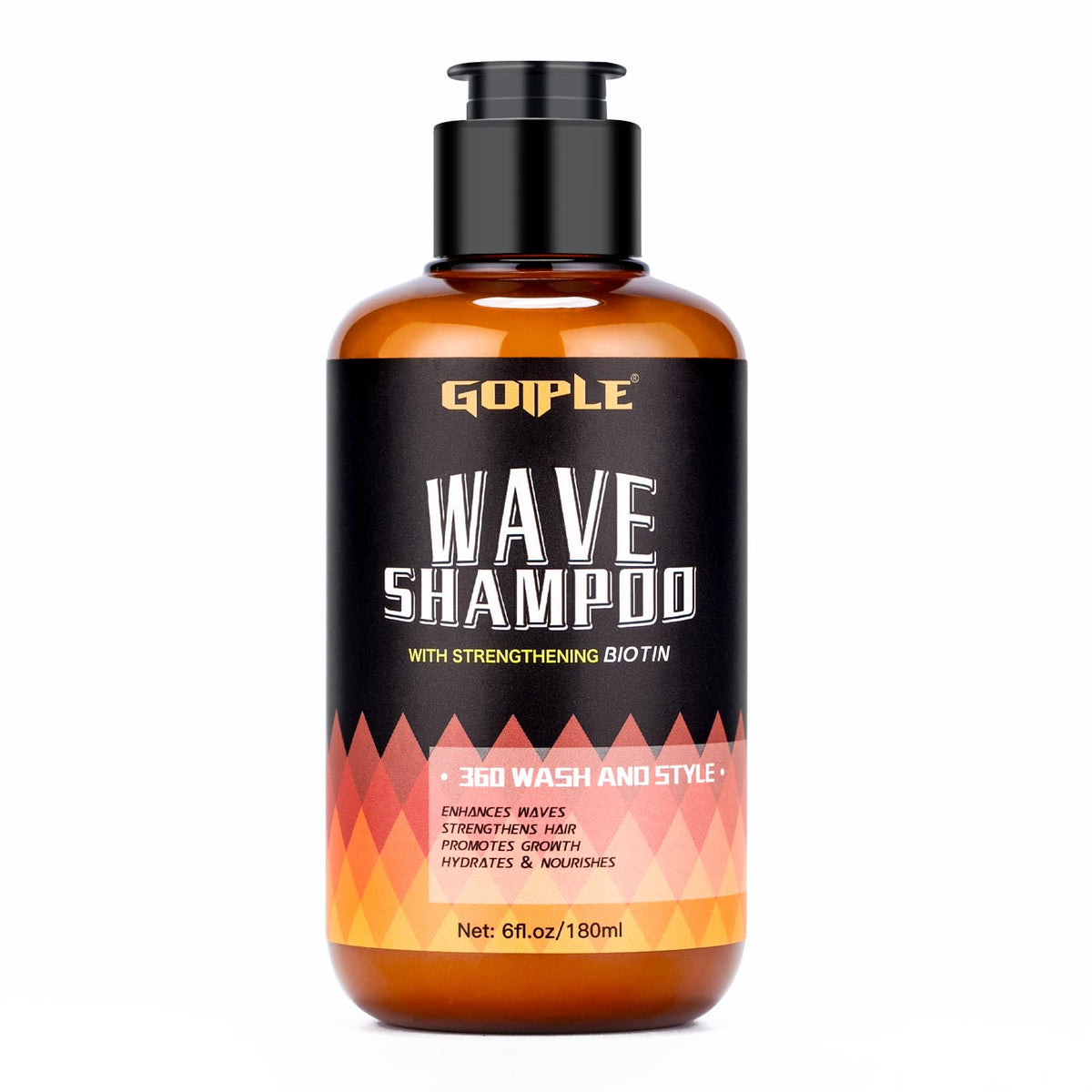 Goiple 360 Waves Shampoo en botella, ideal para ondas definidas y hidratación.