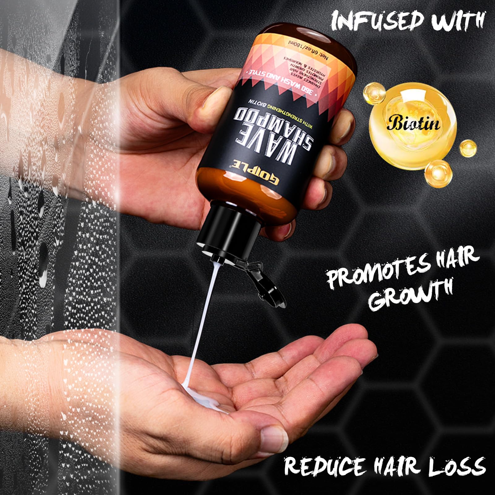Goiple 360 Waves Shampoo ingredientes naturales para nutrición del cabello.