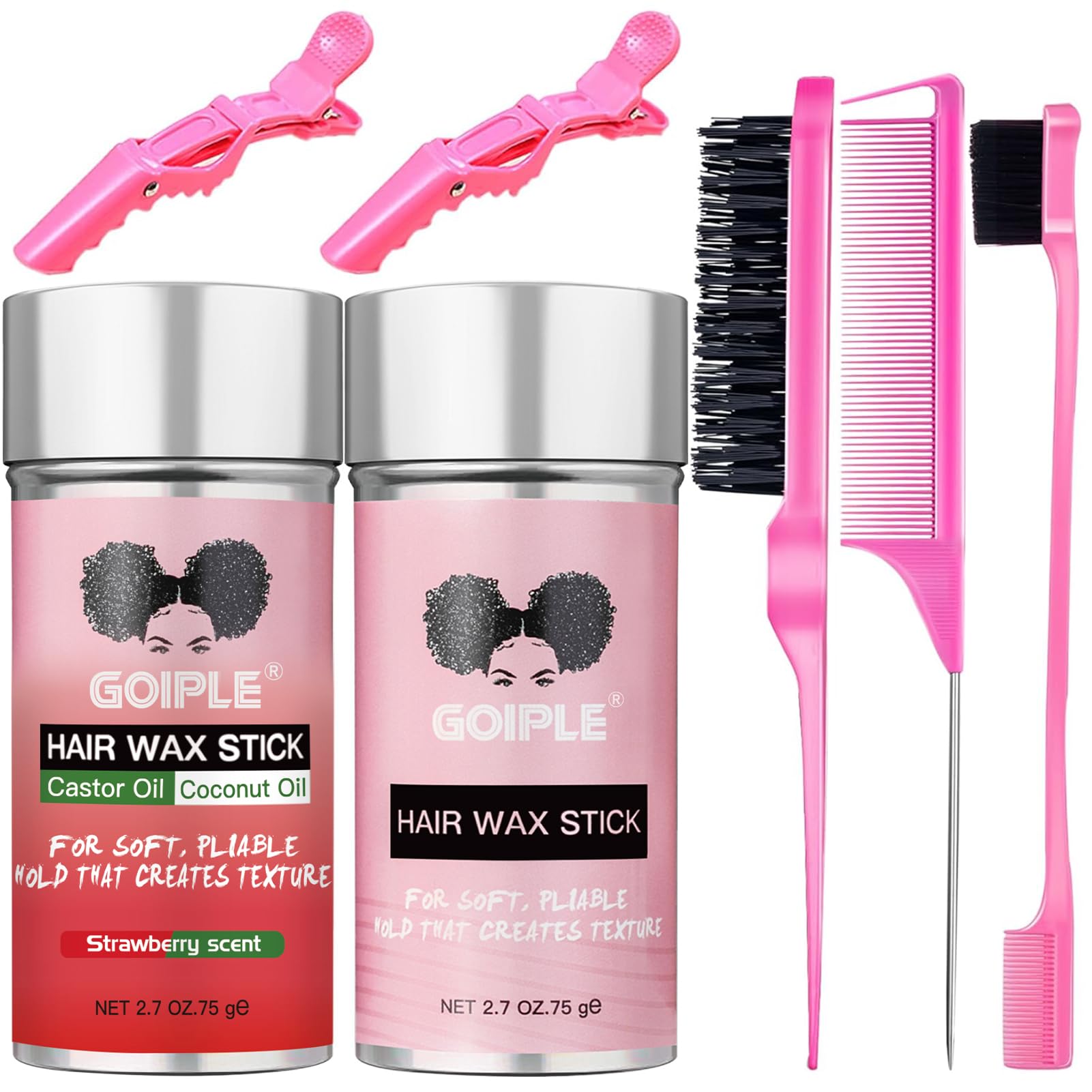 Goiple barra pomada capilar dura frizz: control duradero para peinados pulidos
