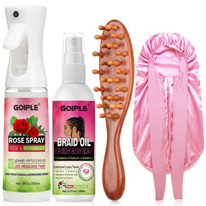 Goiple aerosol de agua de rosas para hidratar y perfumar trenzas