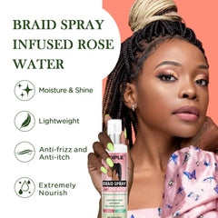 Goiple Braid Spray Rosa Menta sobre trenzas para brillo ligero