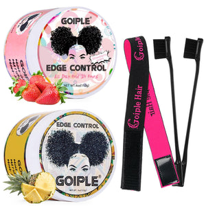 Goiple cera de control de bordes rosa, fijación duradera sin grasa para peinados.