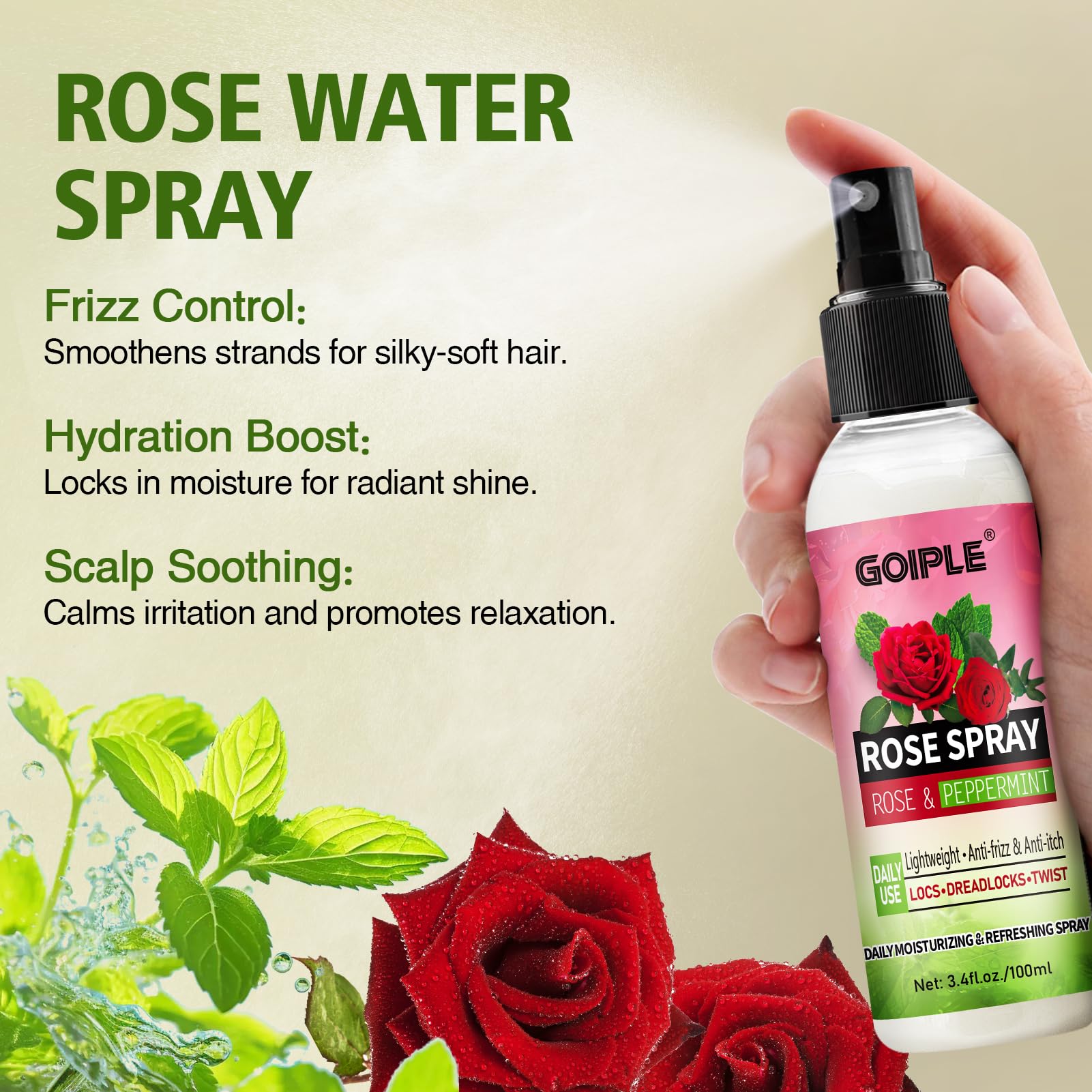 Goiple champú sin sulfatos para cabello vegano cuida entre lavados.