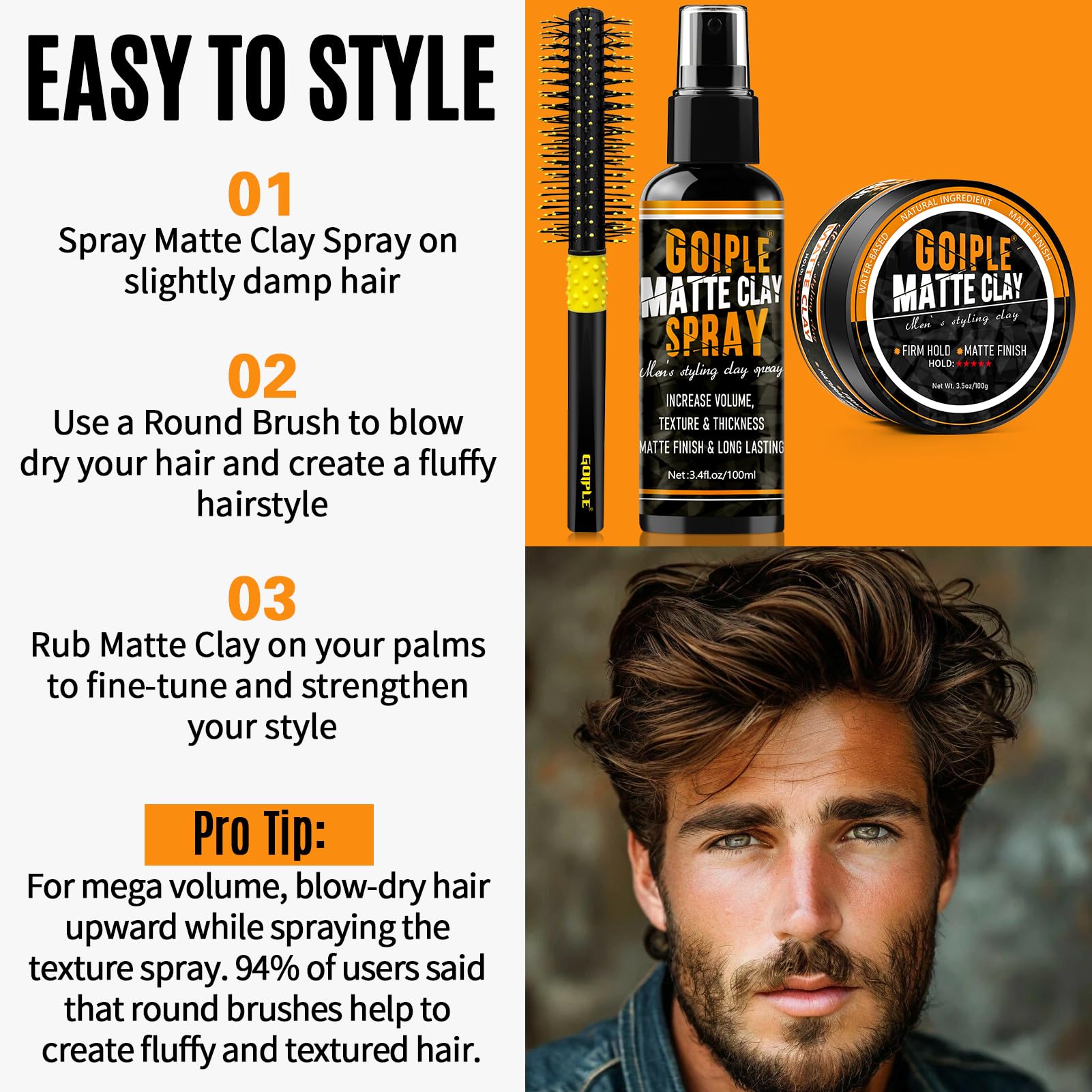Goiple: control profesional para crear fades y quiffs con el spray.