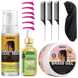 Goiple espuma para trenzas: fijacion firme y control de humedad.