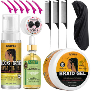 Goiple gel para trenzas ofrece fijación fuerte para un peinado de larga duración