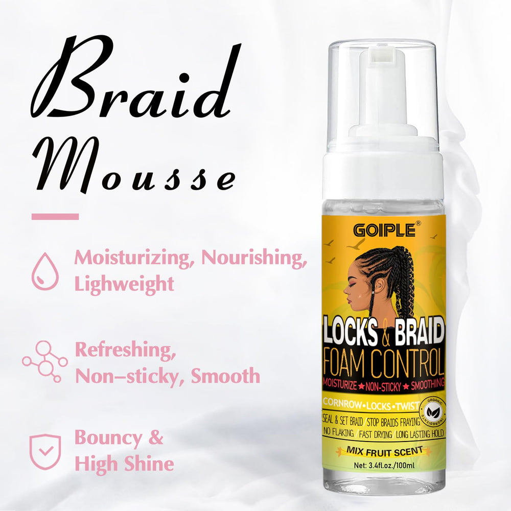 Goiple gel para trenzas con fragancia de fresa: acabado prolijo.