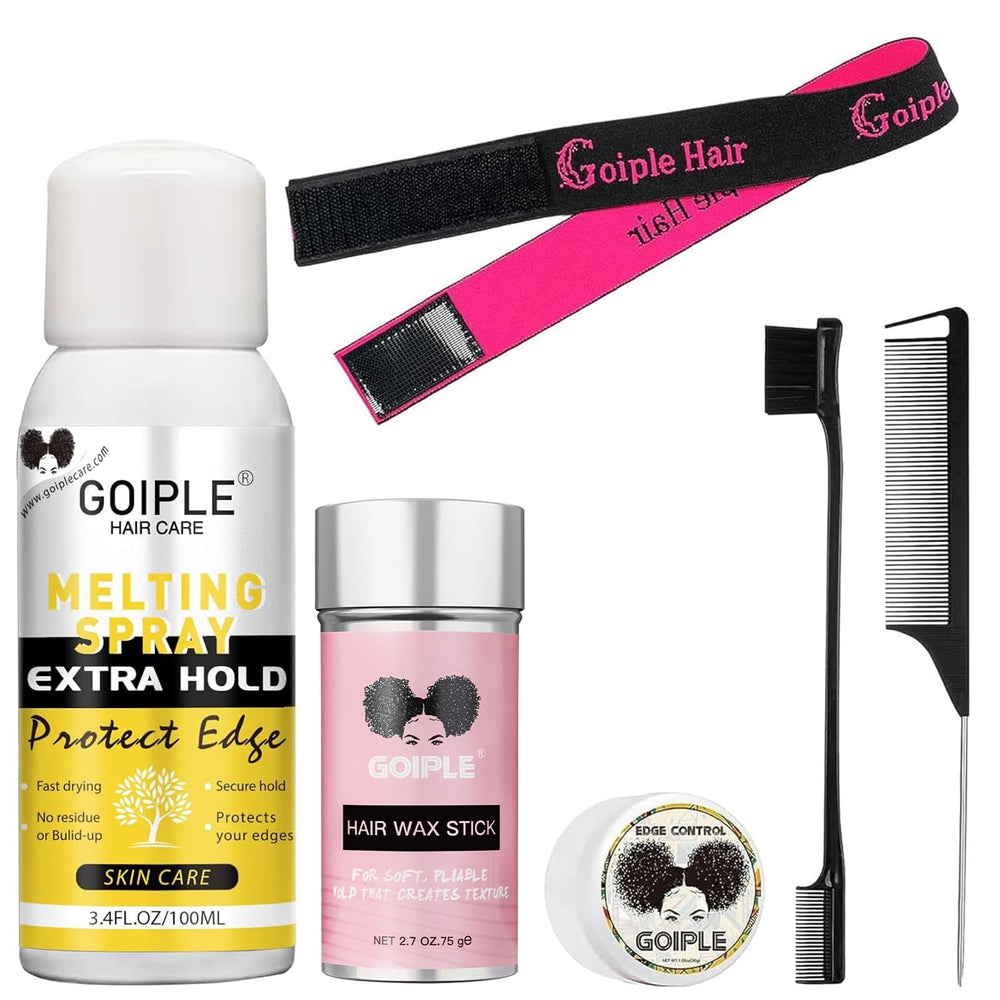 Goiple Lace Melting Spray: botella de 34 oz para fijar pelucas con acabado natural.