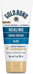 Gold Bond crema de manos Aloe, empaque visible, hidratación suave para manos secas.