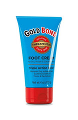 Gold Bond crema para pies, textura suave al aplicar.