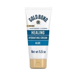 Gold Bond Healing Lotion Aloe, botella de 5,5 onzas para hidratación diaria.