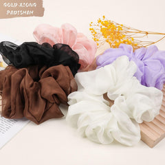 GOLD XIONG PADISHAH coletero chiffon para trenzas mantiene peinados con flexibilidad