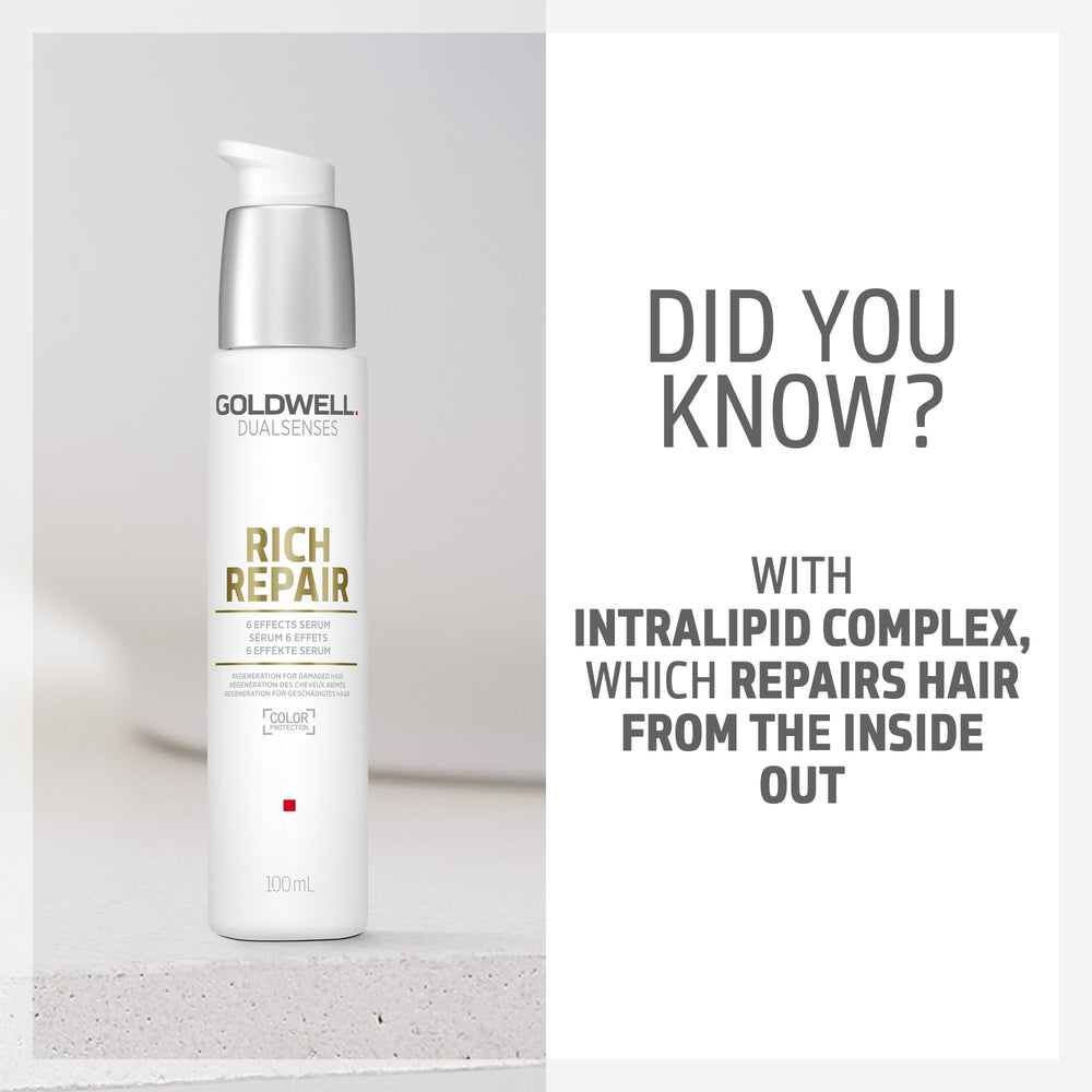 Goldwell DualSenses Rich Repair, fibra reparada, sensación de cabello más resistente