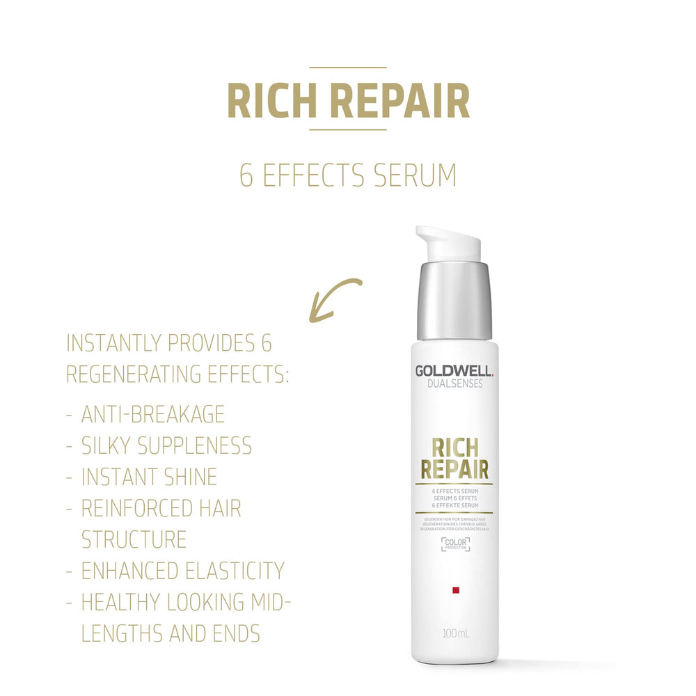 Goldwell DualSenses Rich Repair, textura crema, facilita una aplicación suave y efectiva