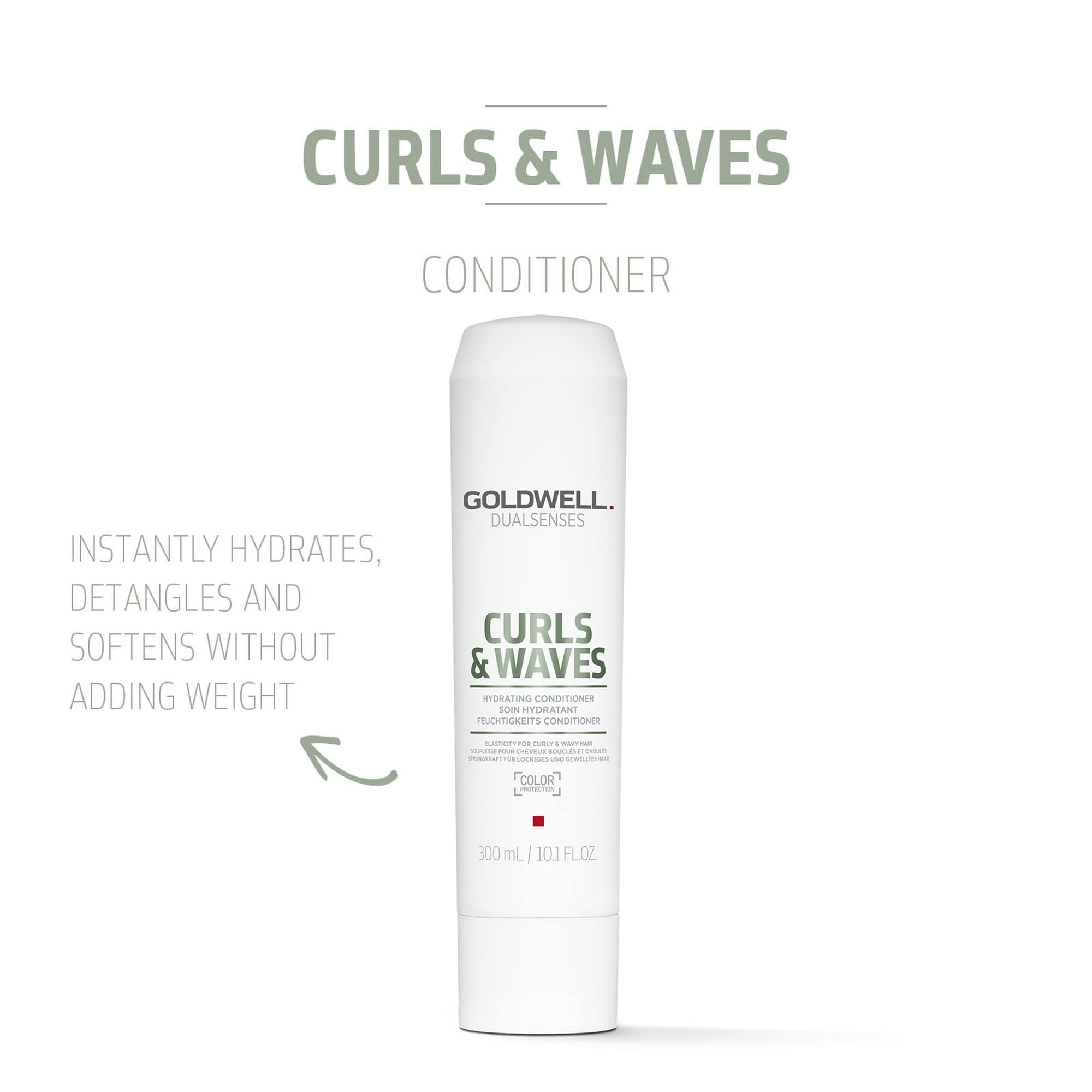 Goldwell Dualsenses para Rizos y Ondas: envase trasero, ingredientes microproteínas.