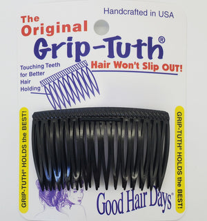 Good Hair Days Grip-Tuth: peine lateral negro para fijar peinados con estilo.