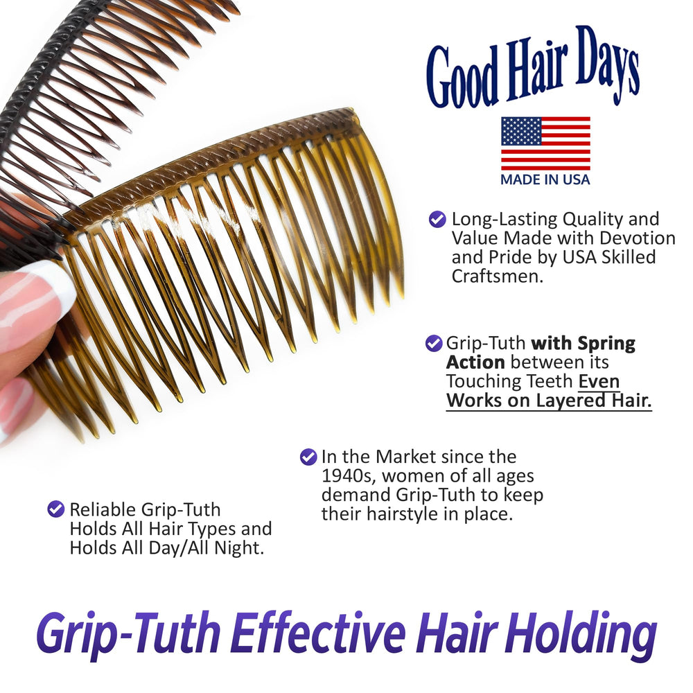 Good Hair Days Grip-Tuth, sujeción estable: diseño cómodo para uso diario con distintas texturas capilares.