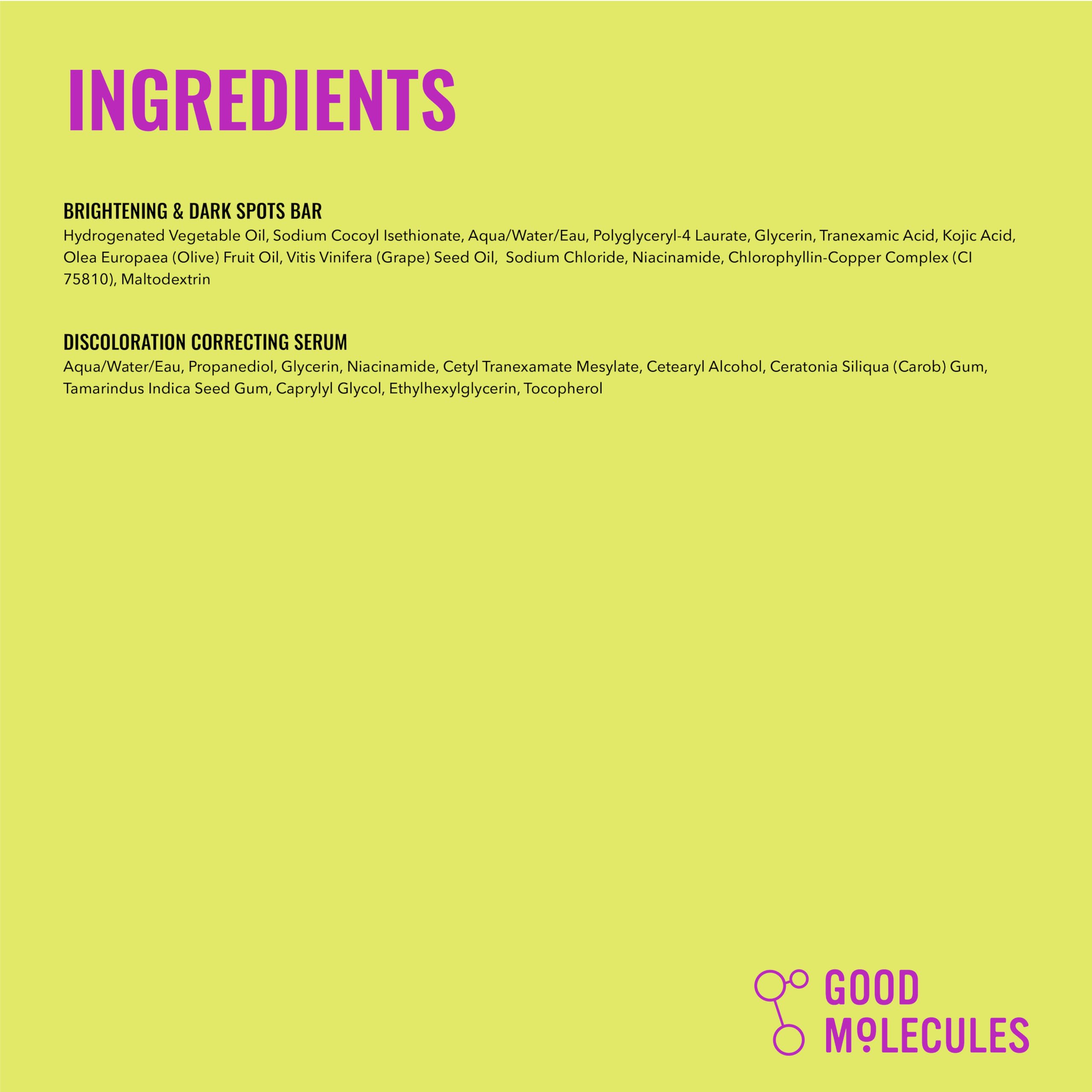 Good Molecules Brightening Bar on countertop showing gentle cleansing texture