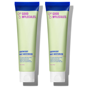 Good Molecules crema hidratante diaria ligera, envase visible, hidratación suave todo el día.