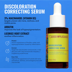 Good Molecules Serum dropper applying serum absorbs quickly for facial and body use