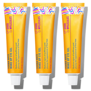 Good Molecules Yerba Mate Wake Up Eye Gel Pack 3 empaque: gel ligero para uso diario.