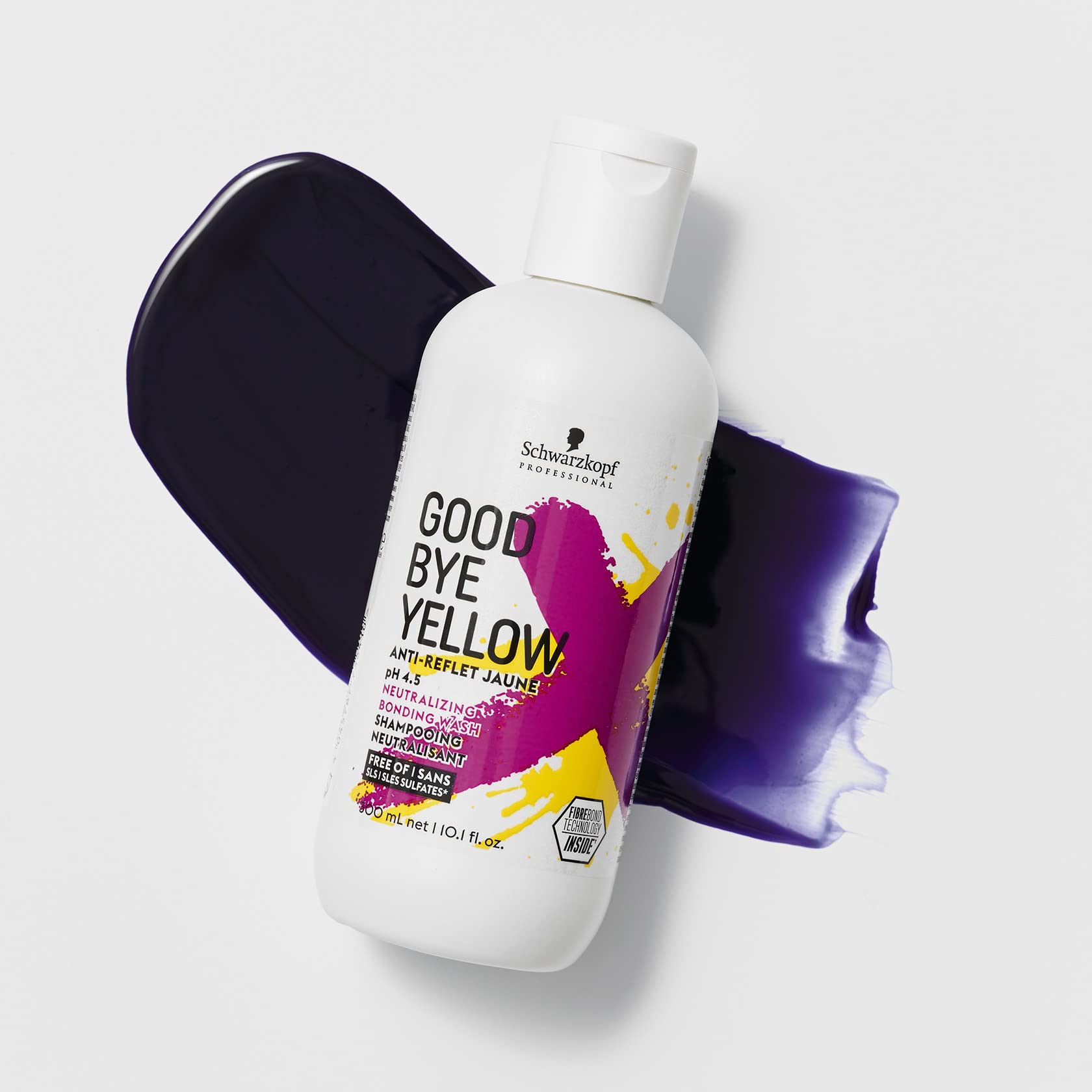 GOODBYE YELLOW shampoo tonos-violeta neutraliza amarillamiento en rubios.