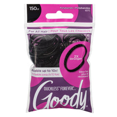 Goody banda elástica negra en caja de 150 para peinados duraderos