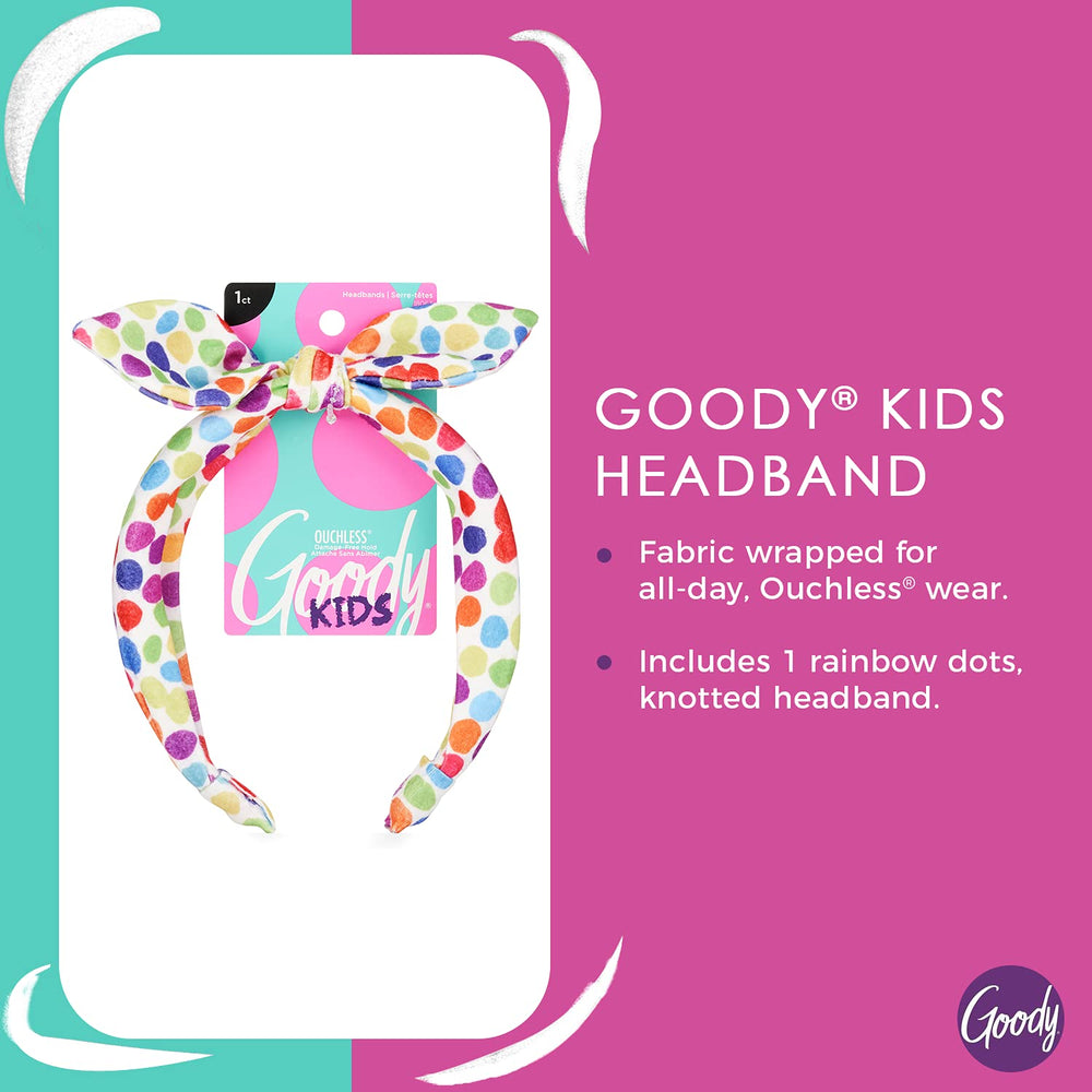 GOODY Kids diadema arcoíris con nudo: ajuste cómodo